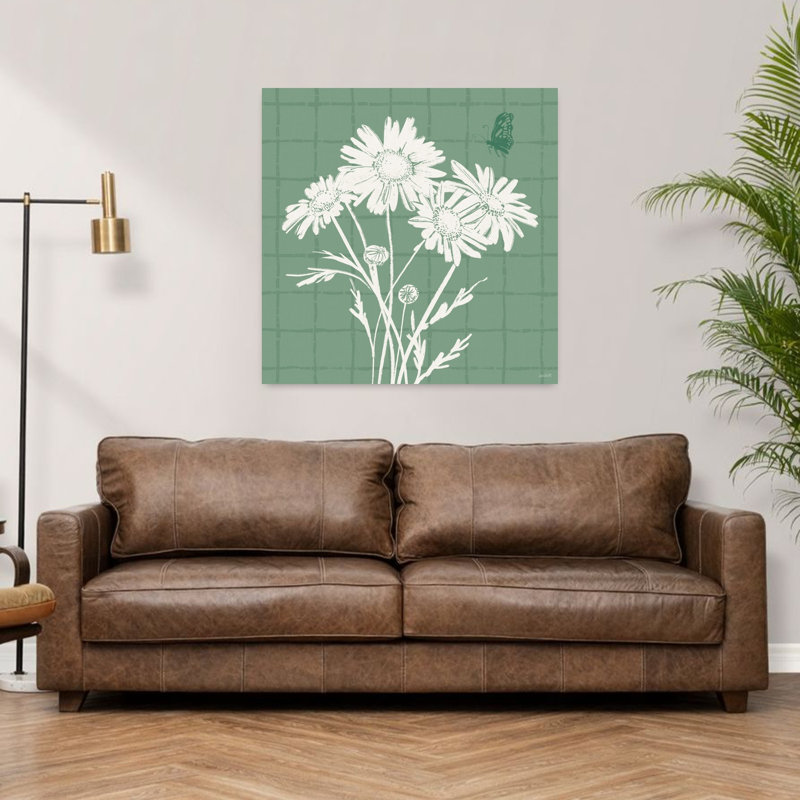Spring Delight V Abstract Butterfly Daisy, H 36 po x l 36 po