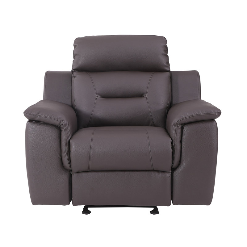 Fauteuil inclinable moderne en cuir Air, Brun