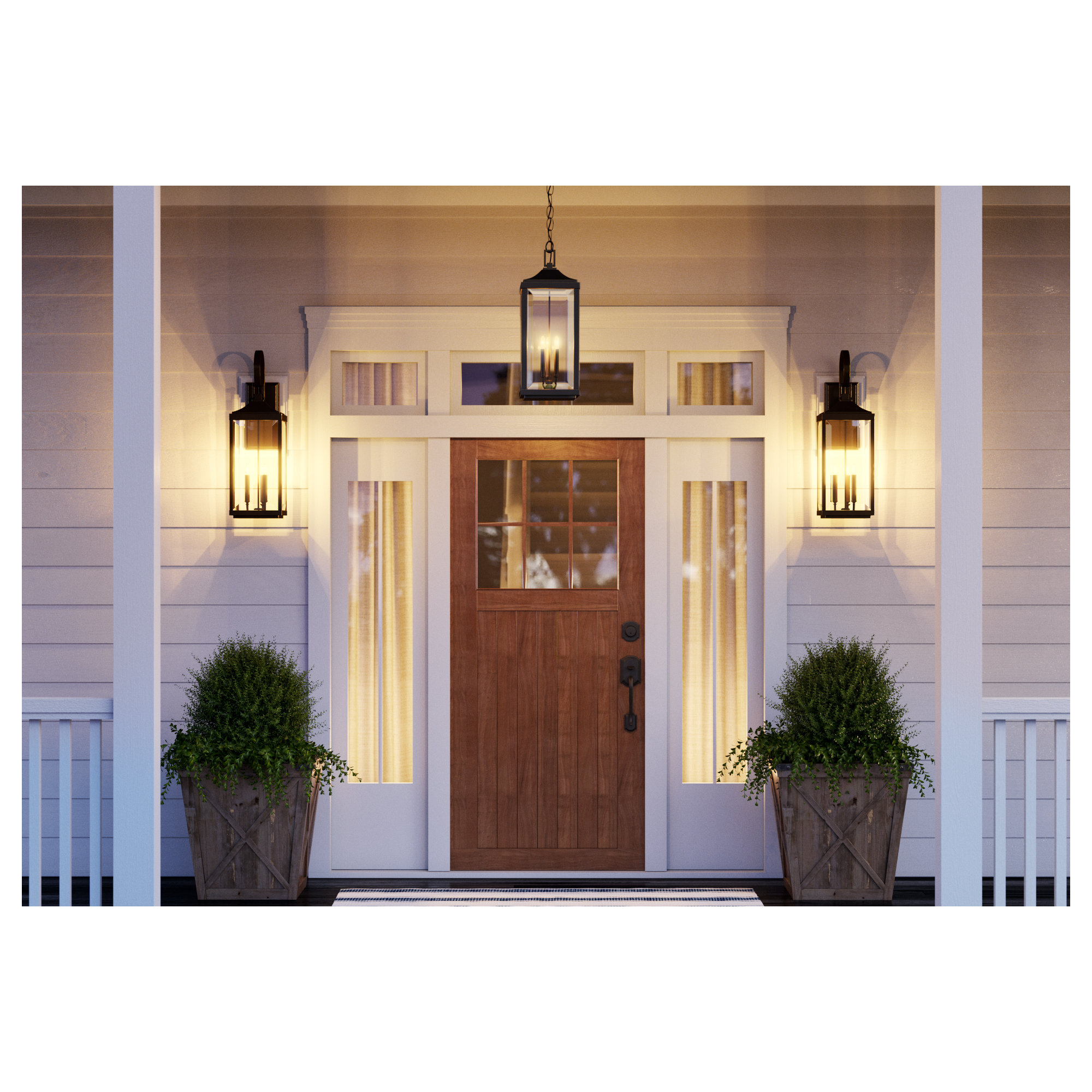 Crawley 3 Light Outdoor Wall Light, Antique Bronze