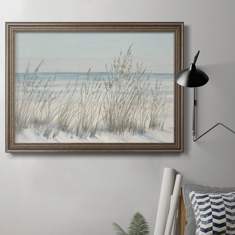 Toile encadrée de qualité supérieure Beach Grass II - prête à être accrochée, H 18 po x l 27 po x P 2,5 po