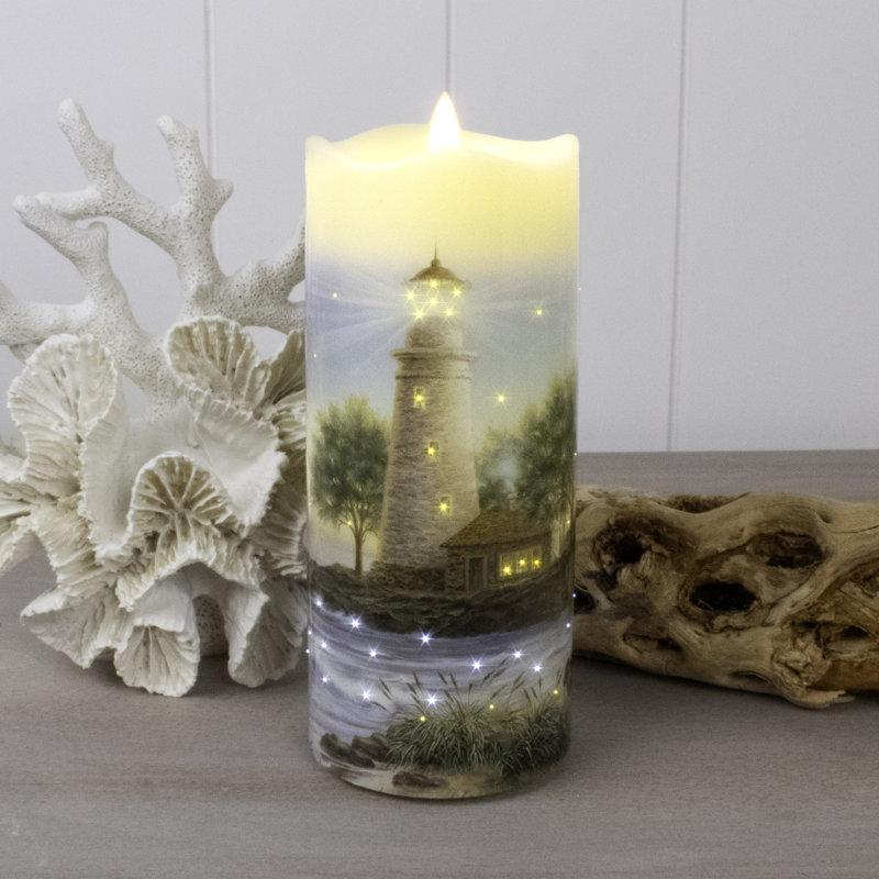 The Lighthouse Fiber Optic Candle