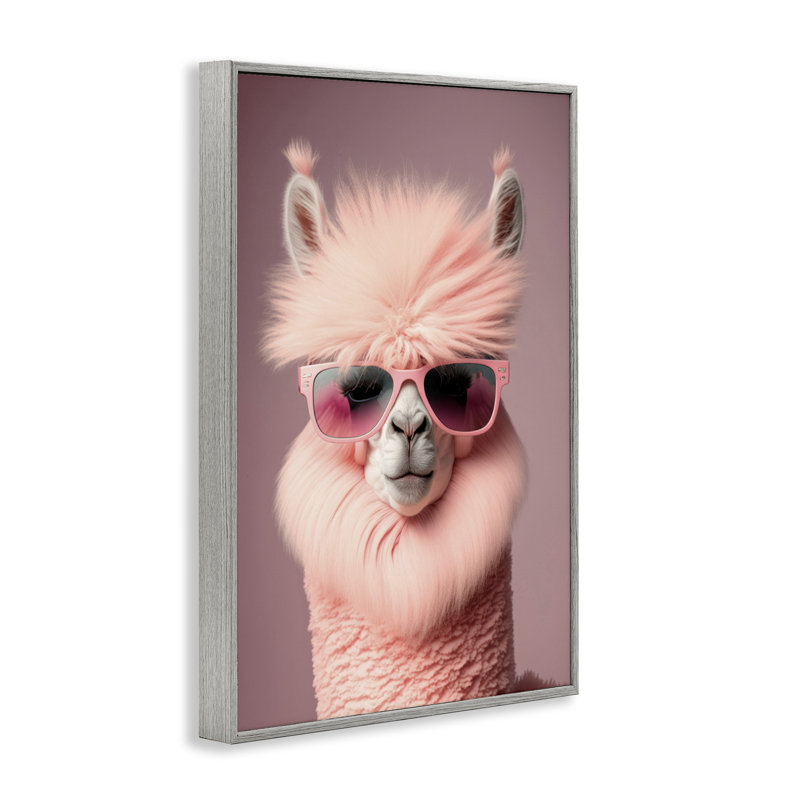 «Fluffy Pink Glam Alpaca», estampe numérique par Incado, Estampe numérique Farmhouse, H 30 po x l 20 po