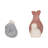 Decorative Pottery Mermaids Figurine Statue for Table Decor - Sculptural Object for Living Room or Home Decoration - Set of 2, 8", 7", Blue & Red