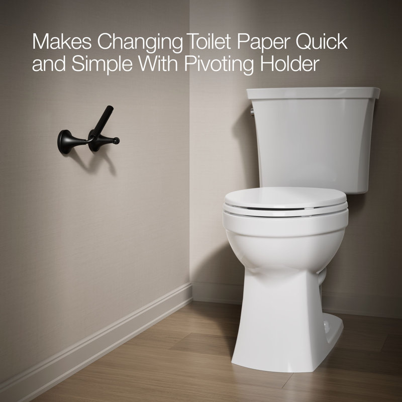 Tone Pivoting Toilet Paper Holder, Black