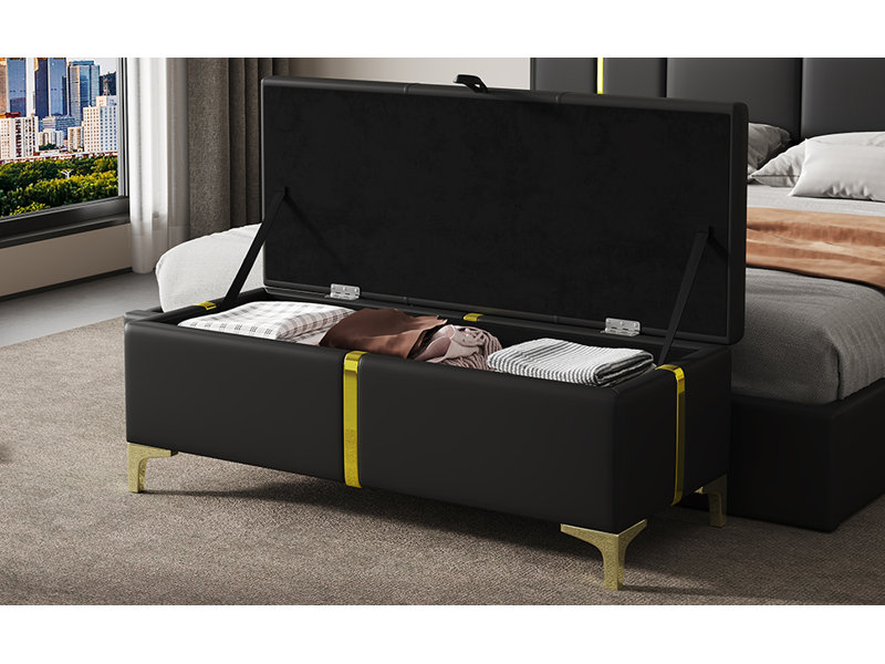 Banc de rangement avec repose-pieds Elegant Idée de cadeau