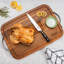 Viking Acacia Wood Carving Board with Juice Groove & Metal Handles