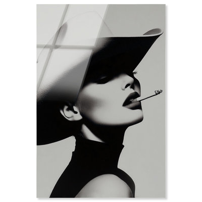 «Cowgirl Chic Smoke», reproduction d'art sur toile par Notoriart, prêt à accrocher, 16 x 24