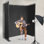Support de photographie avec toile de fond noire (H 94,49 po x l 157,48 po)