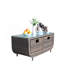 Table basse d'extérieur avec verre trempé