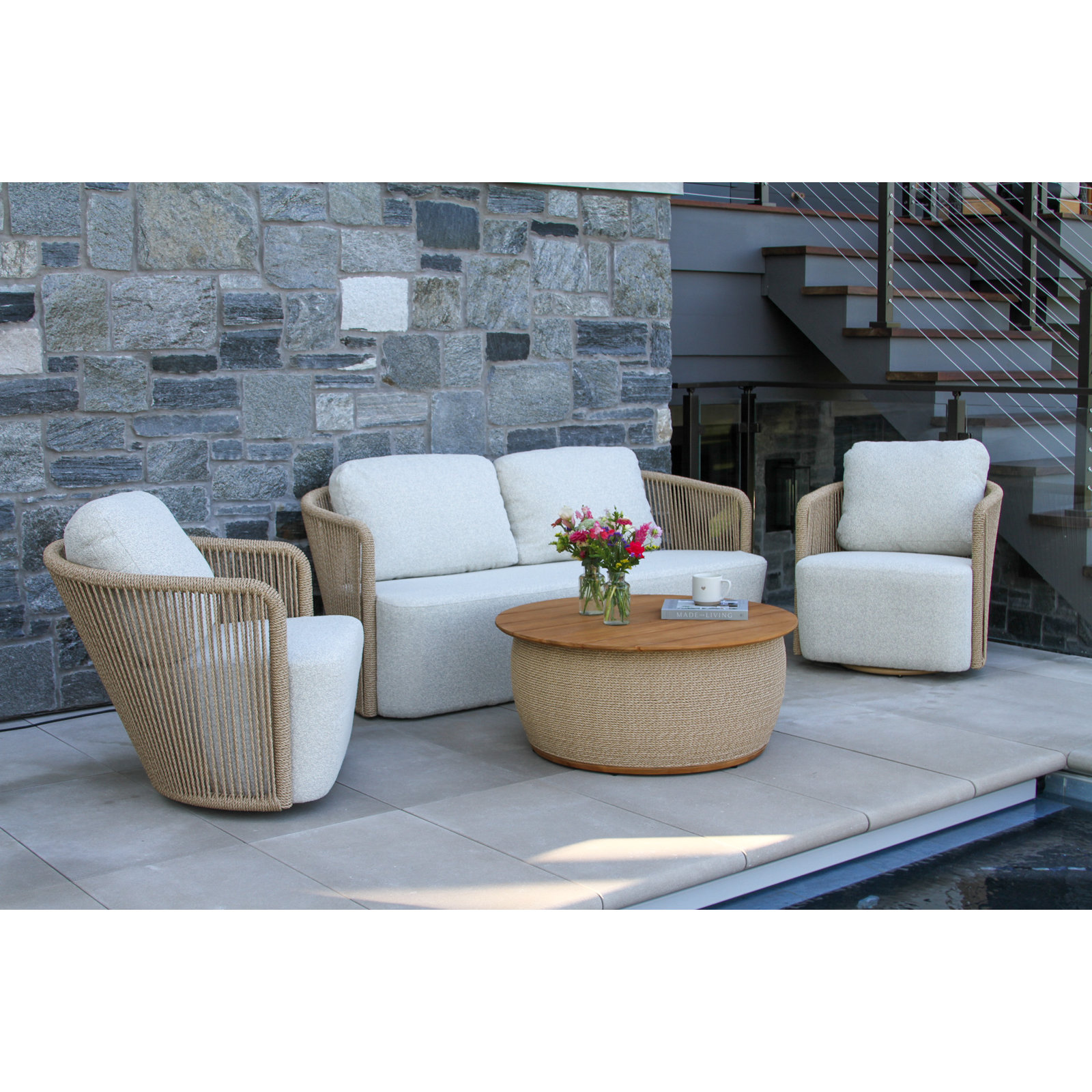 Fayette 4-piece Cable Wicker Seating Group