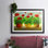 Geraniums III, reproduction d'art encadrée