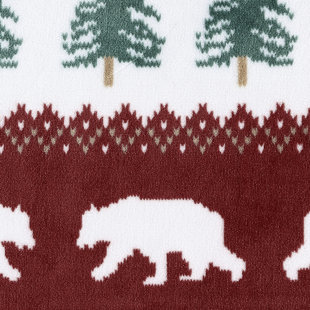 Eddie Bauer Printed Plush Fleece/Sherpa Throw Blankets