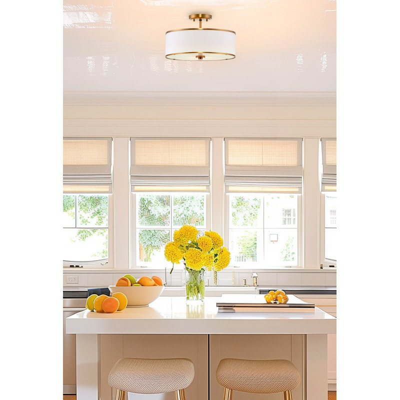 Razik Fabric Semi Flush Mount