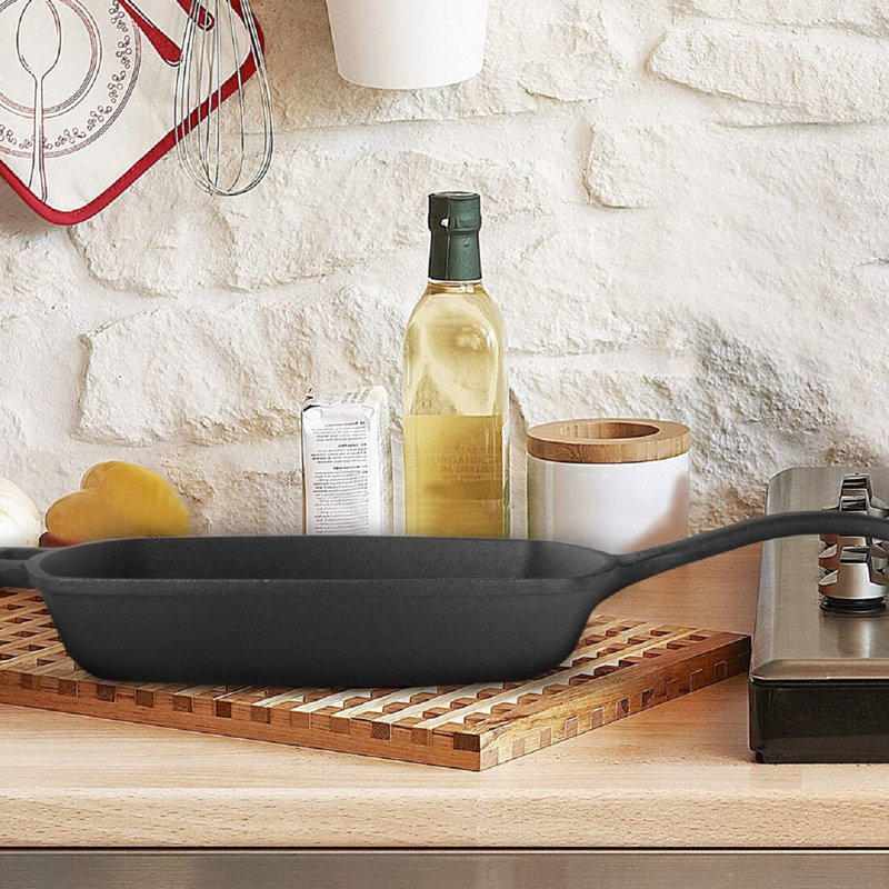 CHCI Series Commercial Chef 10.5" Cast Iron Square Grill Pan