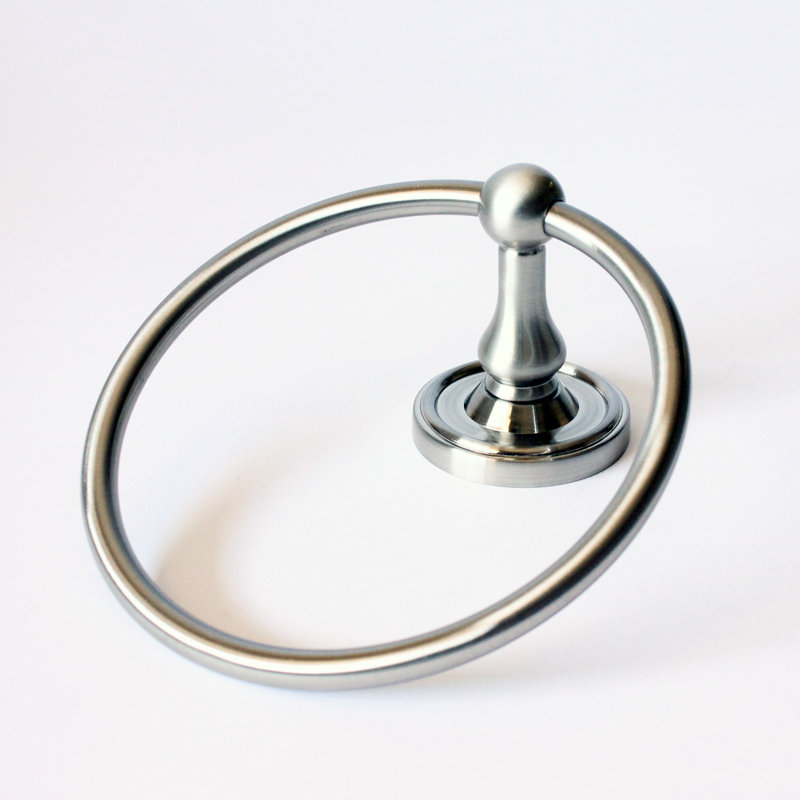 Midtowne Towel Ring, Satin Nickel