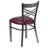 Clear Coated "X" Back Metal Restaurant Chair-159144251-158781930