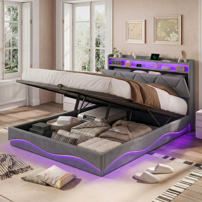 Upholstered Ottoman Storage Bed