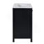 Ensemble de meuble-lavabo 30 po avec lavabo en céramique, meuble de rangement à structure en bois, ensemble de meuble-lavabo autoportant avec 4 tiroirs et portes à fermeture douce, noir
