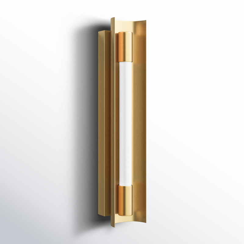 Marine Dimmable LED Bath Bar, Burnished Brass