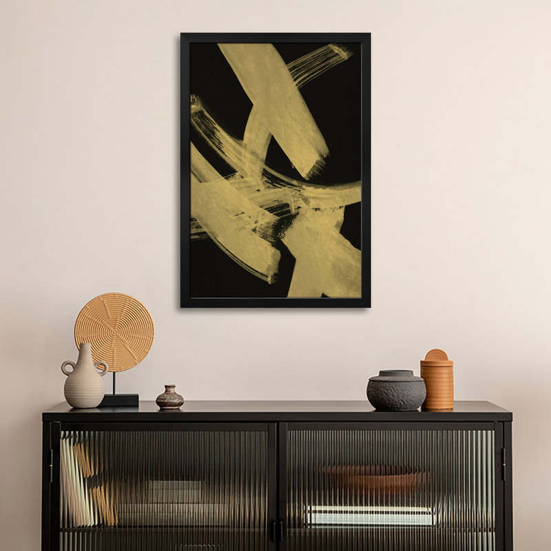 «Gold Magic I» - reproduction d'art murale - affiche de galerie, H 24 po x l 16 po