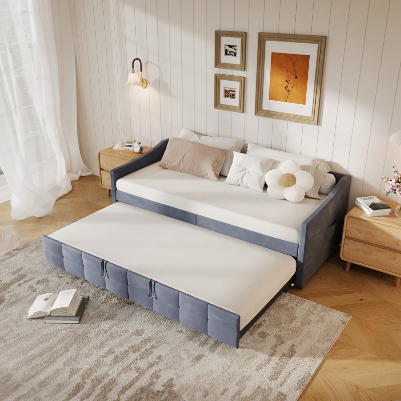 Upholstered Daybed, Grey
