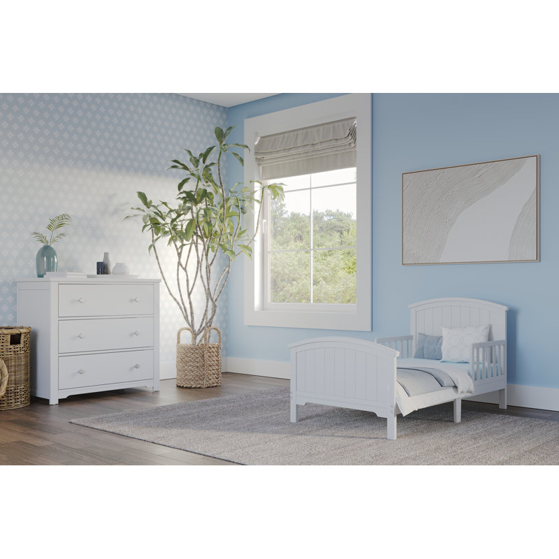 Lit pour tout-petit Hampton, Blanc mat