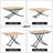 Modern Lift Desk With 0.8-Inch Tabletop - Black Metal Legs Adjustable For Office And Dressing 10055 Legged Minimalist Table 18.3 To 29 Inches Height Foldable Combined Flexible Lifting Platform Easy