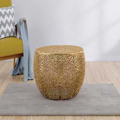 Table basse en aluminium, ronde