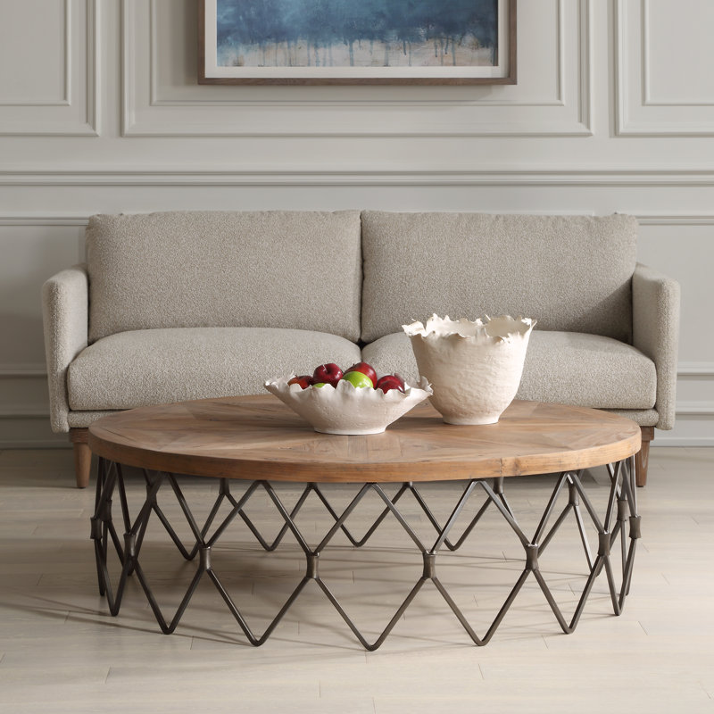 Solid Wood Top Single Coffee Table