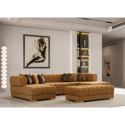 Jatavis Velvet Ottoman