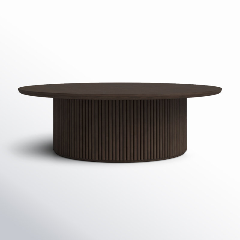Solid Wood Coffee Table, Dark Brown
