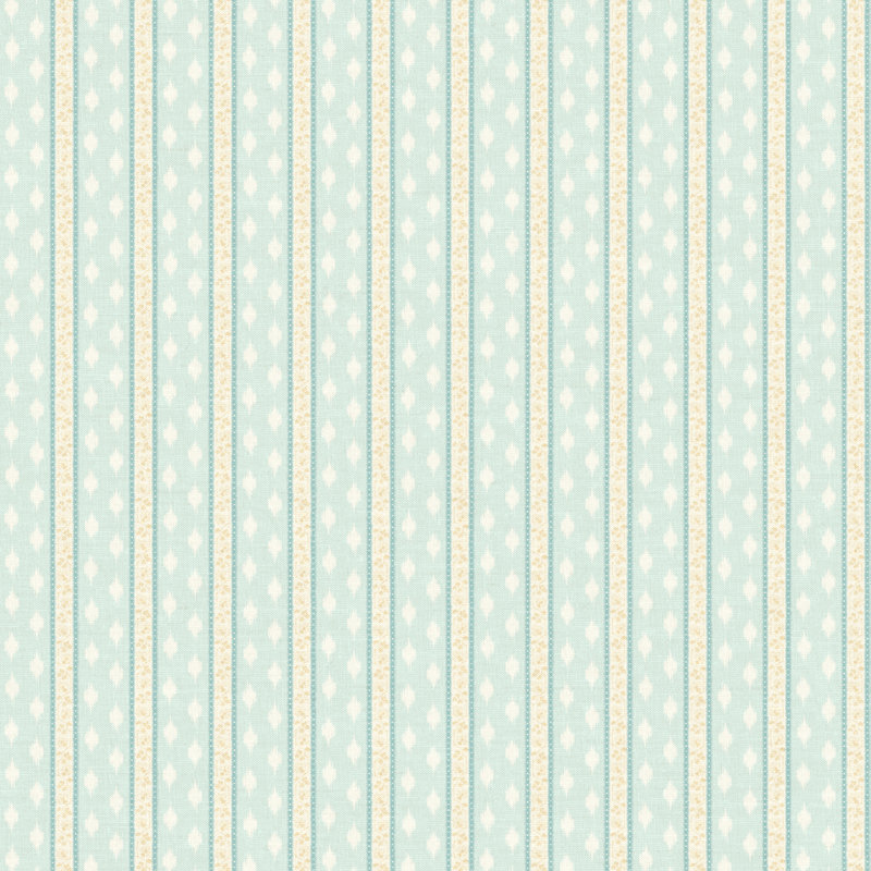 Papier peint embossé à rayures 3D 33 pi x 20,5 po Springtime Cottage, Bleu clair