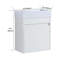 Meuble-lavabo flottant mural avec lavabo en résine et porte d'armoire à fermeture en douceur, armoire d'appoint-106668308