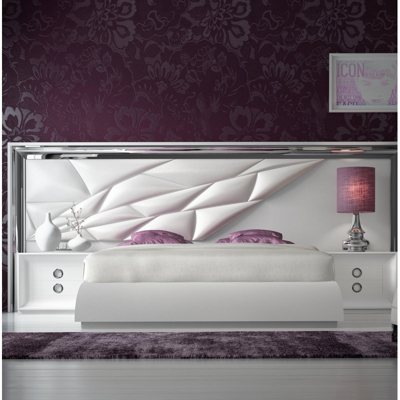 London Piece Bedroom Set, High Gloss, King