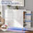 41.9" W High Gloss PET 2 Flip Door 1 Cabinet Shoe Storage With Bottom LED Light-1269142796