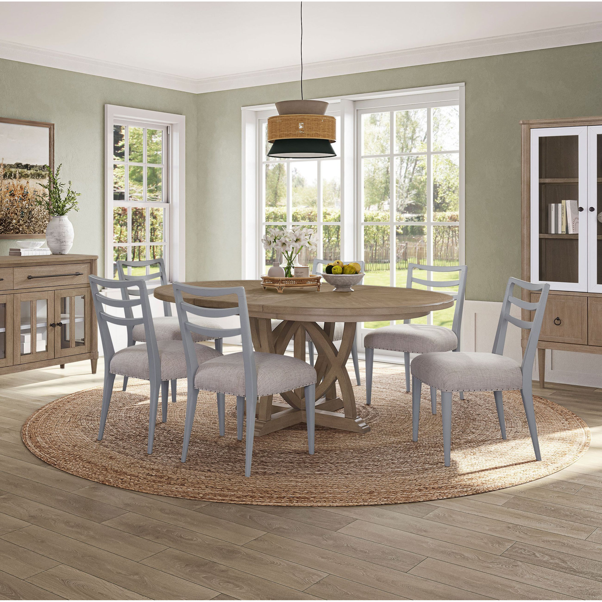 Dana Heights Ladderback Dining Chair, Ocean