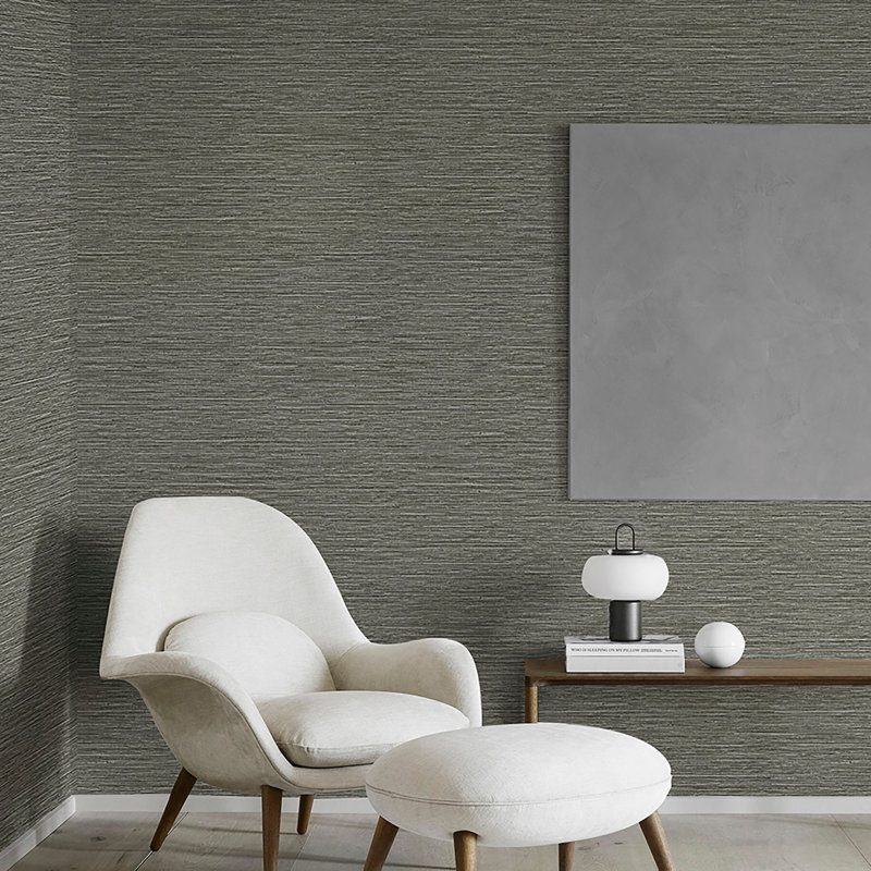 Lustre Smooth Sheen Weave Wallpaper Roll, Cream