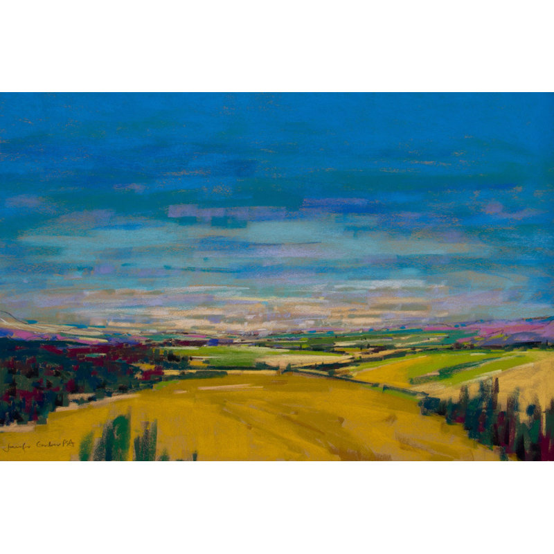 « patchwork fields xi », reproduction d’art sur toile tendue, H 16 po x l 24 po x P 1,5 po