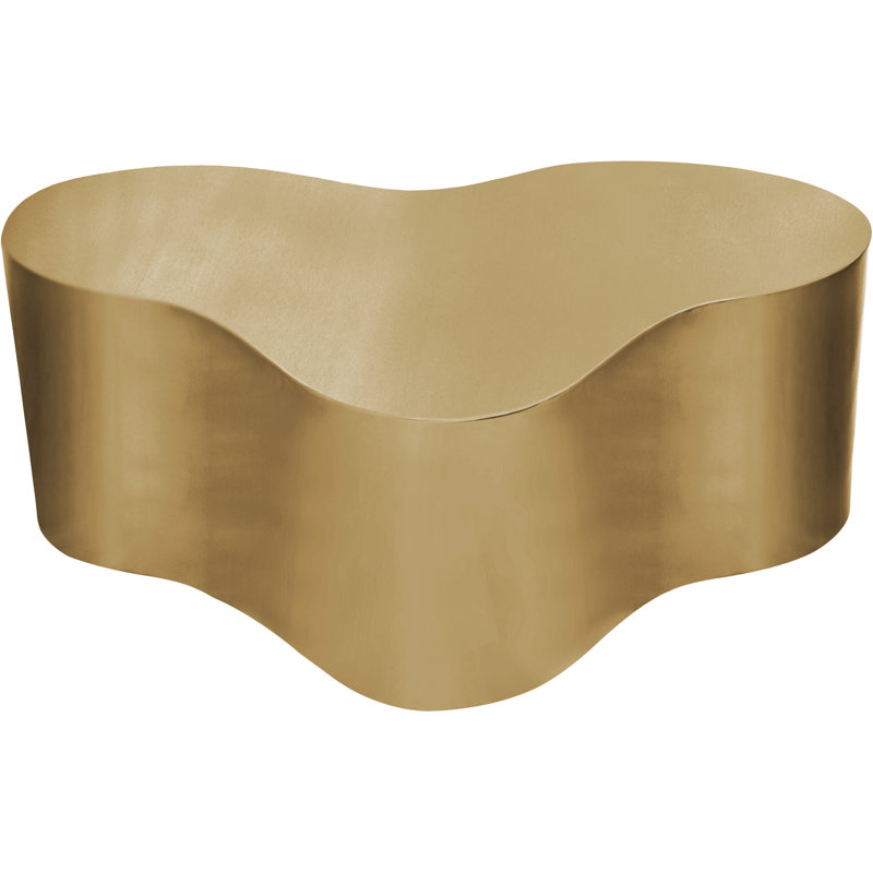 Iron Solid Coffee Table, Brushed Gold