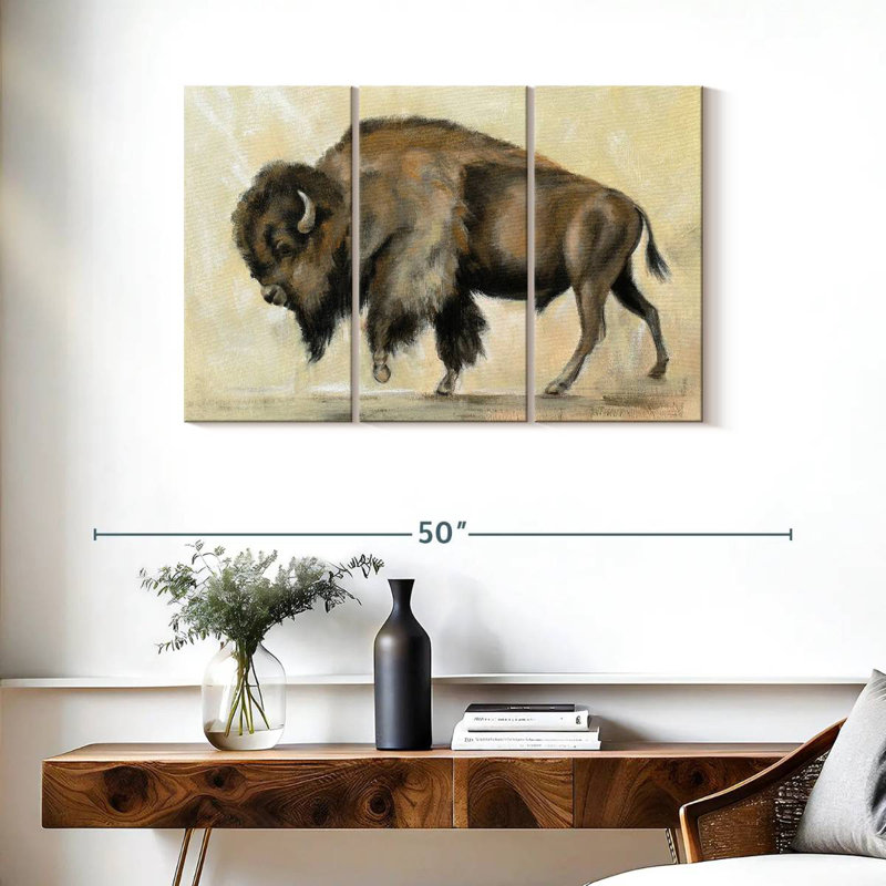 Brampt Bronze Buffalo, 24" H x 38" W