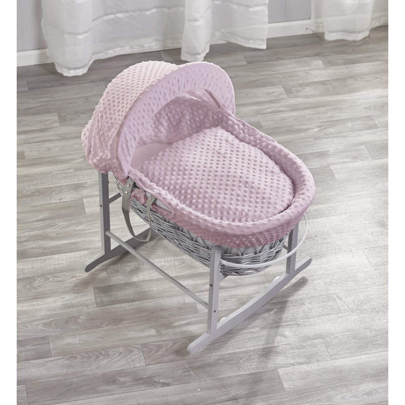 Moses Basket With Stand with Bedding with Mattress