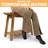 Acacia Shower Stool Bench For Inside Shower And Bath, 24-Inch Shaving Shelf, Waterproof Seat For Adults & Seniors
