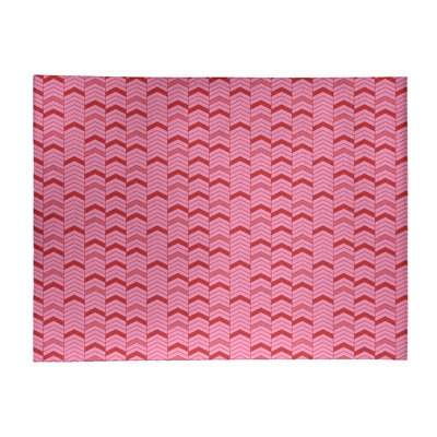 Tapis rose/rouge fait main