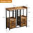 35.8'' H×35.4'' W Small Coffee Wine Bar Cabinet With Storage, Industrial Liquor Cabinet Bar With Wine Rack, Wood Home Bar Stand For Kitchen, Dining Room