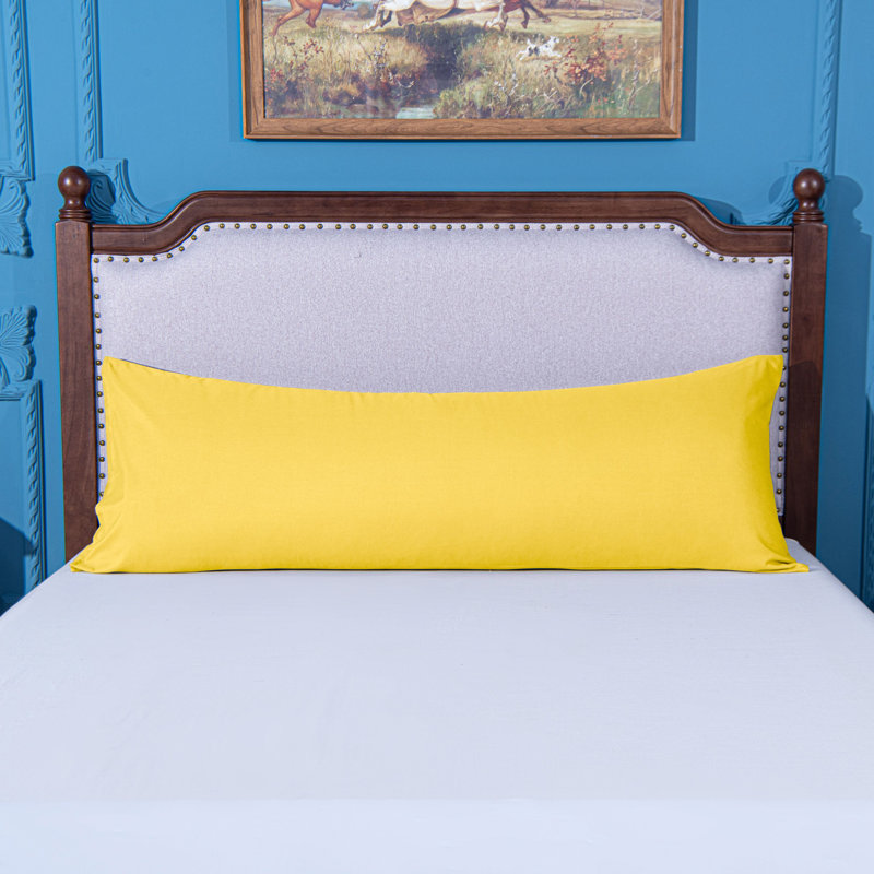 Luxe Microfiber Cover Body Pillow, Yellow