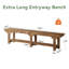 Banc en bois massif 70,9 po