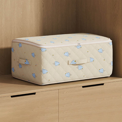  Storage Bins with Lids, Clothes Storage Boxes Packing Moving Bags with Zippers and Reinforced Handles, Storage Basket Containers for Blanket, Comforter, Pillow, Bedding