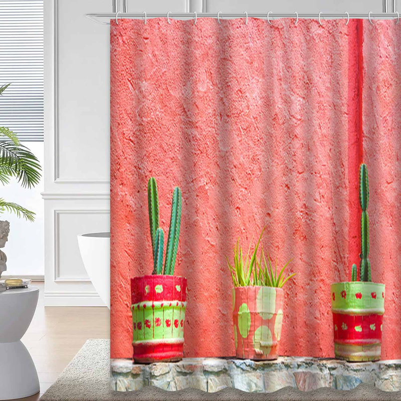 Rideau de douche Green Cactus, L 72 po x l 72 po