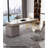 Modern Luxe Desk: Marble - Look Top & Functional Storage