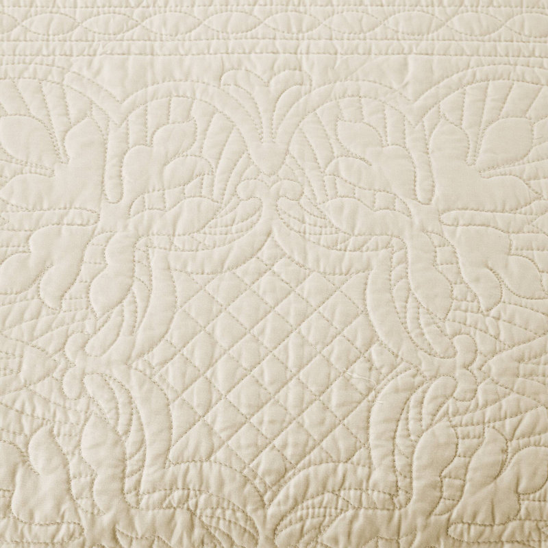 Tuscany Reversible Scalloped Edge 6 Piece Daybed Cover Set, Cream
